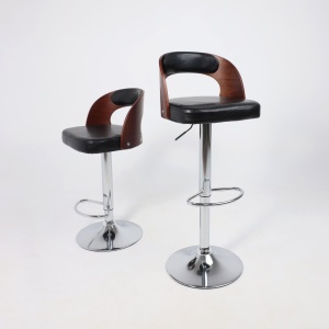 Стул барный Bruno, чёрный, экокожа