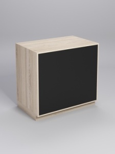 Прилавок "ТОРГОВЫЙ" №1-ДП, Дуб Сонома, фасад черный