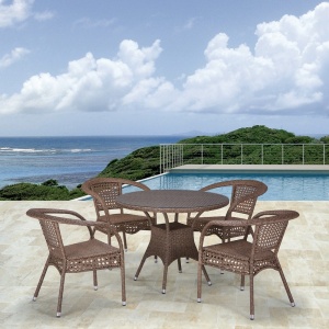 Комплект плетеной мебели Лион-1B T220CT/Y32-W56 Light brown (4+1)