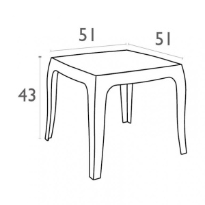 Столик прозрачный журнальный Queen прозрачный
