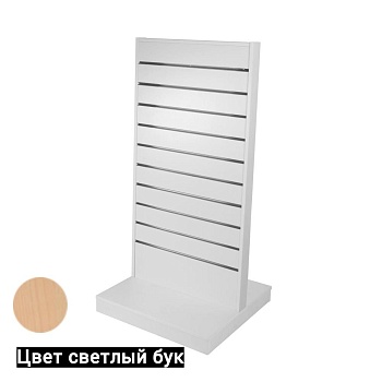 GI-600 Гондола I-образная напольная серая, 641*604*1298 мм, (МДФ/ ДСП), шаг паза100 мм