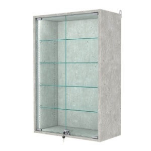 Витрина настенная с регулировочными полками №2-1АГ-РЕГ-П, Метрополитан Грей