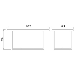 Стол Мюнхен, дуб белый крафт, лдсп