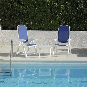 Кресло пластиковое складное Delta, кофе, бежевый