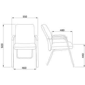 Стул Oscar, коричневый, экокожа, цвет каркаса хром