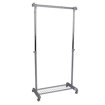 Вешалка для одежды Ava на колесах, серый, металл
