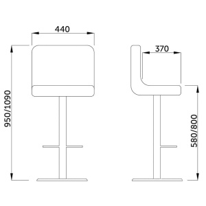 Стул барный Logos, медовый, велюр