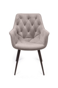 Стул Арчи поворотный 90 градусов, функция возврата, антишум, бархат пепельно-бежевый 25, опора конус