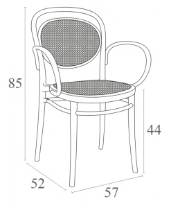 Кресло пластиковое Marcel XL бежевый