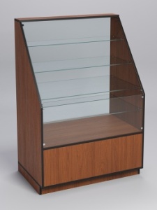 Прилавок "ТОРГОВЫЙ" высокий №1, Орех, кромка черная