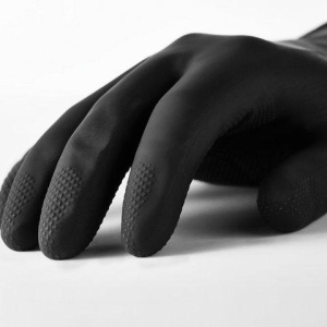 Перчатки латексные MANIPULA "КЩС-1", двухслойные, размер 10 (XL), черные, L-U-03, L-U-03/CG-942