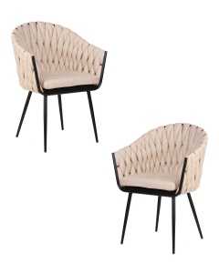 Набор 2 шт Стул обеденный DOBRIN MATILDA, бежевая ткань (LAR 275-1)