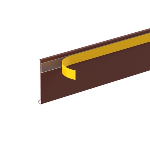 Ценникодержатель полочный самоклеящийся DBR39 длина 710 мм, коричневый (RAL 8016), со скотчем TF9