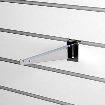 A221c Кронштейн под полку, длина 250 мм с уплотнителем, хром