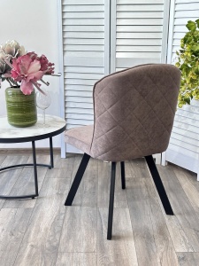 Стул МОД (MODE) 360 град. поворот. B5 Капучино, велюр / черный каркас