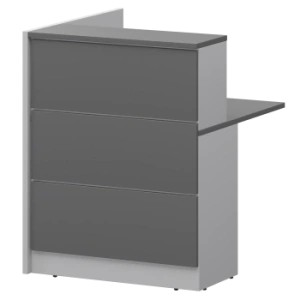 Модуль завершающий высокий правый Ресепшен Смарт СМР-22.8 Белый/Графит