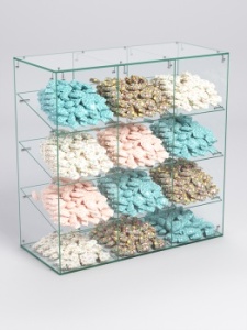 Витрина "СЛАДОСТЬ" №1-КОП для конфет, орехов, печенья, Стекло