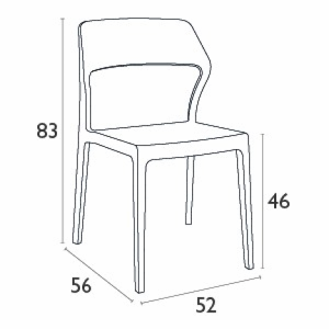 Стул пластиковый Snow марсала
