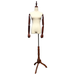D-4-2 Манекен порт-демонстр. женский на деревянной треноге, шарнирные руки (дерево)