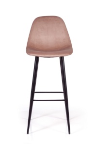 Стул барный Тед, бархат бежевый 05 /опора конус