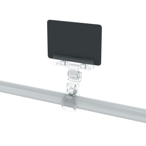 Ценникодержатель на прищепке с широким зажимом FX-GRIP, цвет прозрачный