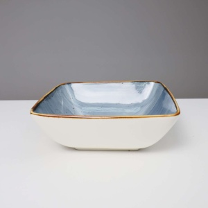 Тарелка квадратная глубокая VITAL 1, фарфор, синий, 19,3*19,3*7см