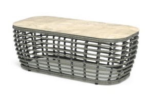 "Ницца" журнальный столик из искусственного ротанга, цвет серыйцвет Серый