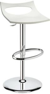 Стул барный пластиковый Diavoletto хром, лен