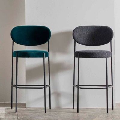 Полубарный стул Doub, графит/ черный каркас, 65 см