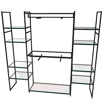 Стеллаж для одежды КС-2214 со стеклом