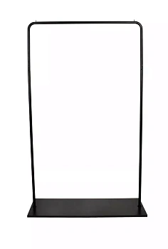 Вешалка напольная Отрада с полкой для обуви из ЛДСП, 920х330х1500Н, черная /черная