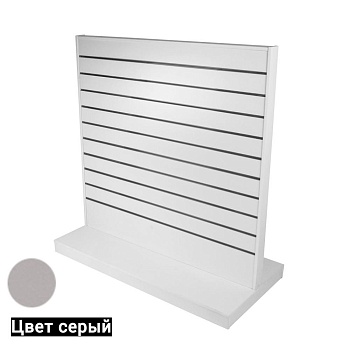 GI-1200 Гондола I-образная напольная серая, 1238*604*1325 мм, (МДФ/ ДСП), шаг паза100 мм