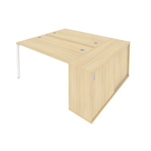 Рабочая станция Metal System Style на металлокаркасе с опорным шкафом-купе БП.РС-СШК-1.3