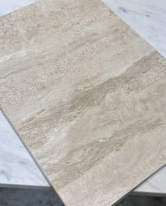 Стол КАЛВИН (CALVIN) 180 цвет ТРАВЕРТИН (MATTE ROME TRAVERTINE SOLID CERAMIC) / СЕРЫЙ ДУБ, ®DISAUR