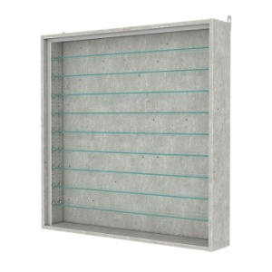 Витрина настенная с регулировочными полками №4-5Г-РЕГ-П, Метрополитан Грей