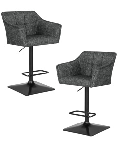 Набор 2 шт Стул барный DOBRIN RALF, серый твид (LEO11)