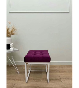 Банкетка Марсей 40-44 с полкой (фиолетовый/белый)