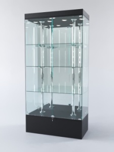 Витрина "ПРАЗДНИК" №6-2 (задняя стенка - зеркало), Черный