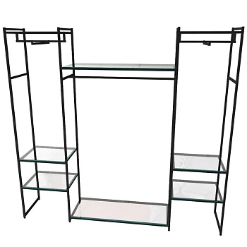Стеллаж для одежды КС-2210 со стеклом