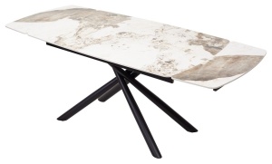 Стол RIVOLI 140 GLOSS LUXURY PANDORA SOLID CERAMIC / BLACK, ®DISAUR