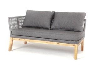 "Барселона" модуль диванный плетеный из роупа боковой правыйцвет Серый