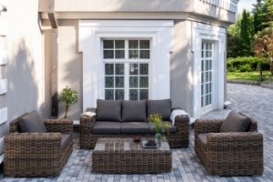 "Палермо" лаунж-зона из искусственного ротанга, цвет соломенныйцвет соломенный