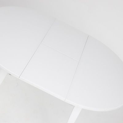 Стол раздвижной Партнер, 100(135)*75, белый глянец, лдсп + закаленное стекло