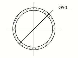 Труба барная d=50х3000х1мм, бронза