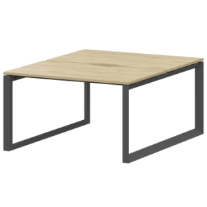 Бенч двойной на 2 рабочих места на металлокаркасе Аргентум-МП НТМП.О.Б2-120 Баттл Рок/Антрацит