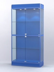 Витрина "АЛПРО" №3-400-1 (задняя стенка - ДВП), Синий
