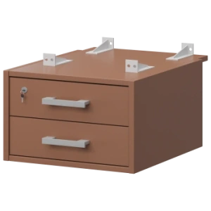 Тумба подвесная для столов на м/каркасе гл.730 мм Арго-М АМТ2-02М.73 Терракота/Белый