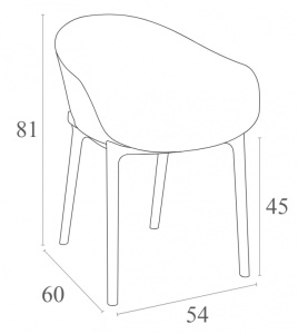 Комплект пластиковой мебели Sky черный