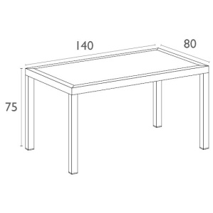 Обеденный стол на 6 персон Orlando 140 коричневый цена 14 680 ₽ Обеденный стол на 6 персон Orlando 140 коричневый