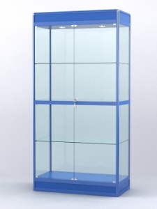 Витрина "АЛПРО" №3-500-2 (задняя стенка - стекло), Синий